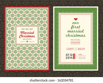 Christmas Theme wedding invitation card template