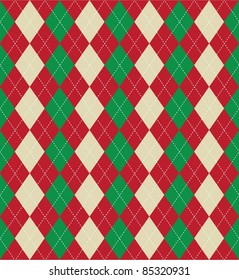 Christmas themed argyle pattern - seamless tile