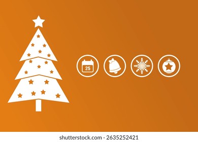 Christmas themed background, christmas icons to decorate, greeting cards, banners. vector illustration
