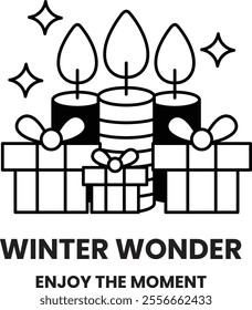 A Christmas themed poster with a background