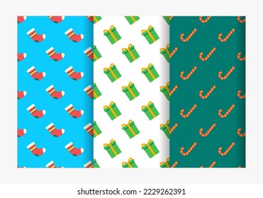 ilustración de diseño de patrones sin fisuras con tema de navidad