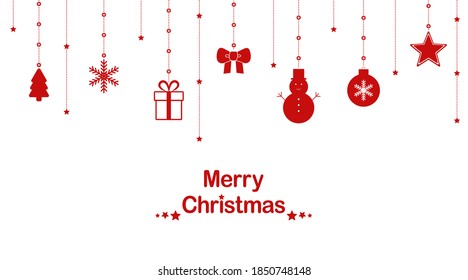 Christmas themed vector background with winter holidays elements