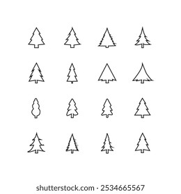 Christmas - thin line vector icon set. Pixel Perfect. Set contains such icons as Santa Claus, Christmas, Gift, Reindeer, Christmas Tree, Snowflake.