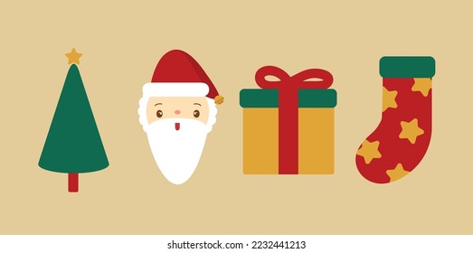 navidad cosas santa árbol presente caja sock navidad año nuevo