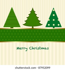 christmas three trees card