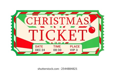 Christmas ticket or Holiday coupon 