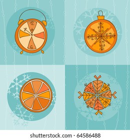 Tarjeta de concepto de tiempo de Navidad