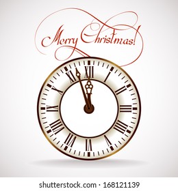 Christmas time old clock