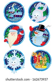 Christmas time round icon