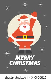 Christmas time - Santa Claus is coming - Vector illustration