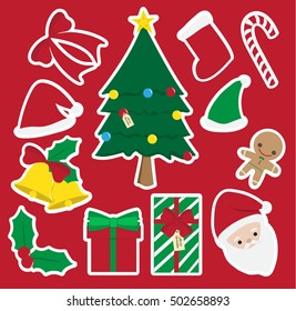 christmas time santa and gift set