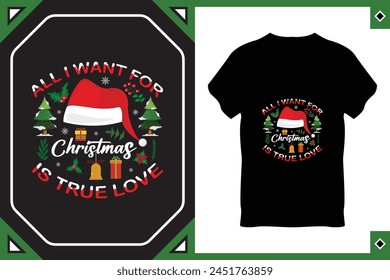 Christmas Time T-Shirt Design Vector