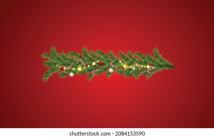 christmas tinsel background vector design