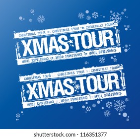 Christmas tour stamps set.