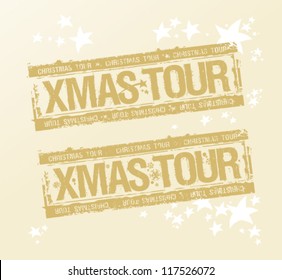 Christmas tour stamps set.