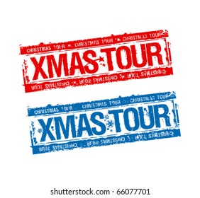 Christmas tour stamps set.