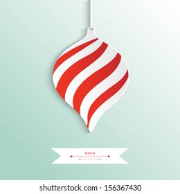 Christmas toy applique background. Vector illustration