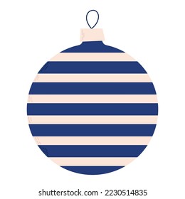 Christmas toy and ball in vintage style. Christmas ornament