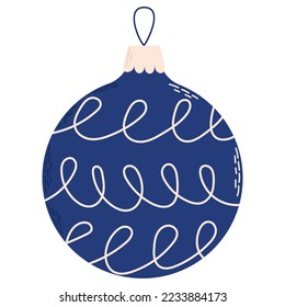 Christmas toy and ball in vintage style. Christmas ornament