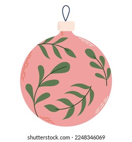 Christmas toy and ball in vintage style. Christmas ornament
