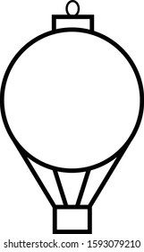 Christmas toy Balloon vector empty. Mockup. Christmas tree decoration