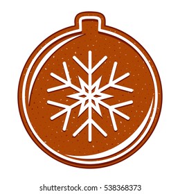 Christmas Toy. Christmas cookie. Vector illustration.