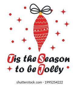 Juguete de Navidad y elementos de decoración, Afiche retro de Feliz Navidad. Ilustración de Navidad y Feliz Año Nuevo. Estilo retro moderno, plantilla de diseño.