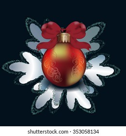 Christmas toy - a decoration. Vector.