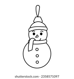 christmas toy glass snowman line new year