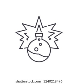 Christmas toy line icon concept. Christmas toy vector linear illustration, symbol, sign