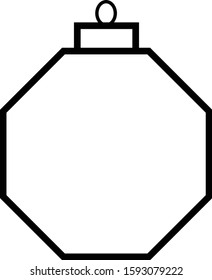 Christmas toy octagon vector empty