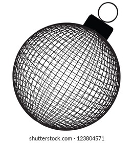 Christmas Toy structural volume of a spherical surface. Vector illustration.
