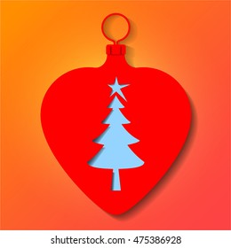 Christmas toy and tree background.





