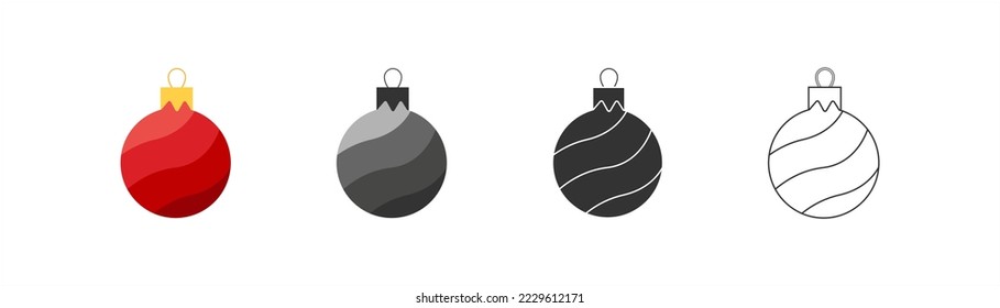 christmas toy tree icon, vector illustration