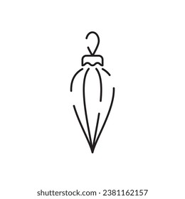 Christmas toys line icon. Xmas festive outline pictogram or sign, Christmas celebration or New Year bell vector icon or symbol with holiday tree decoration