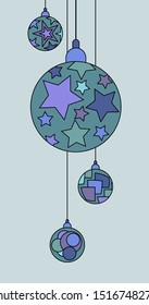 Christmas toys, new year, greeting card.