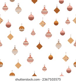 Christmas toys set seamless pattern