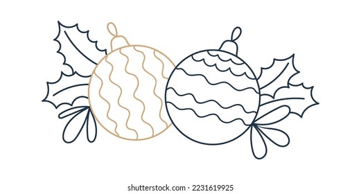 Christmas toys tags flat icon Winter label decor elements