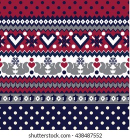 Christmas traditional ornament pattern 