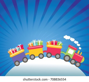 Christmas train carries gifts and toys