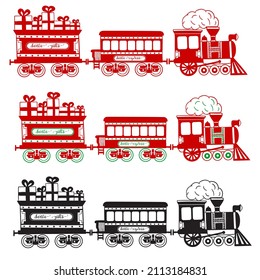 Christmas Train,  Choo Choo Train, Christmas Clip Art, Christmas quotes, Polar Express Train, Santa's Train SVG, Silhouette Cut File, Christmas vector svg