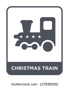 christmas train icon vector on white background, christmas train trendy filled icons from Christmas collection, christmas train vector illustration
