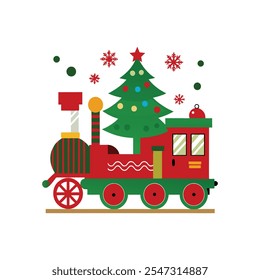 Christmas Train Illustrations - Festive Holiday Designs for All Ages