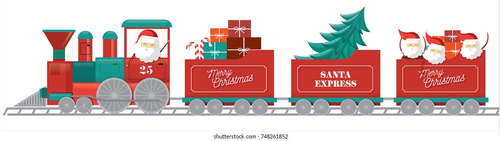 christmas train vector/illustration