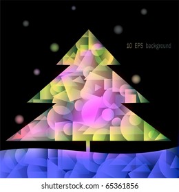 Christmas tree.  10 EPS abstract background.