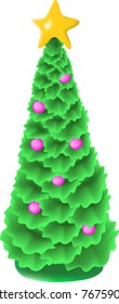 Christmas tree. 3d illustration