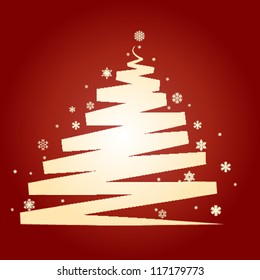 Christmas Tree Abstract Background / Card
