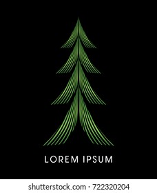 Christmas tree, Abstract building graphic vector