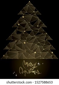 Diseño abstracto de árbol de Navidad ilustración vectorial completa

