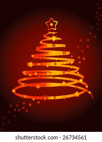 Christmas tree abstract design vector